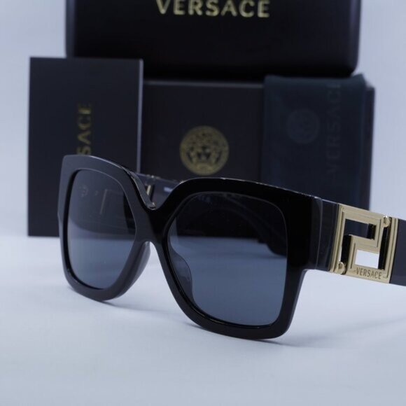 Versace VE4402 GB1/87 Square Sunglasses – Black/Dark Grey - Picture 9 of 11